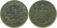 Deutschland 0.5 Mark halbe Mark 1919F Lichtenrader Prägung prägefrisch geschwärzt -