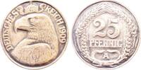 Deutschland 25 Pfennig Probe 25 Pfennig 1909A Cu/Ni versilbert selten! -