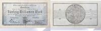 Welt 50 Million Mark Crailsheim 1923 Notgeld gebraucht selten -