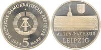 Deutschland 5 Mark 5 Mark DDR Altes Rathaus Leipzig 1984A Proof PP J1596 -