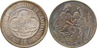 Welt Schützenth. 5 Fr. Schweiz Schaffh. 1865 EA Prooflike, geringste S -