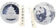China 10 Yuan 10 Yuan Panda 2002 Proof Ag Original-Kapsel Zertifikat -