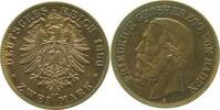 Deutschland 2 Mark 2 Mark Friedrich I Baden 1880 G vz/st !, leichte Patina Friedrich I -
