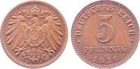 Deutschland 5 Pfennig Probe 5 Pfennig 1916 A Eisen- Kupfer- plattiert, RRR -