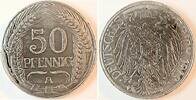 Deutschland 50 Pfennig Probe 50 Pfennig 1919 A Probe Aluminium J 301 RRR -
