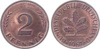 Deutschland 2 Pfennig 2 Pfennig 1967 F Erstabschlag -