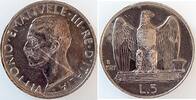 Italien 5 Lira 5 Lira Italien 1927 vorzüglich/stempelg Vittoro Emanuele III Vittoro Emanuele III -