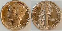 USA 10 Cents 10 Cent USA 1917S San Francisco, vz/stgl MS/63-64 -