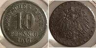 Deutschland 10 Pfennig 10 Pfennig 1917 ohne Münzzeichen Zink, sehr schön/vorzüglich -