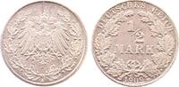 Deutschland 1/2 Mark 1/2 Mark 1909 A Nickelprobe Riffelrand,Schaaf unediert -
