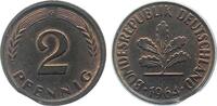 Deutschland 2 Pfennig 2 Pfennig 1964 G ohne Ring geprägt und Zainende -