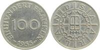 Deutschland 100 Franken 100 Franken Saarland 1955 JN 804 ss/vz -