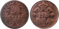 Deutsch-Ostafrika 20 Heller 20 Heller 1916 Tabora Bronze sehr schön JN 727 C -