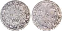 Frankreich 1 Franc 1 Franc 1888 Frankreich, vz/stgl leichte goldene Patina -