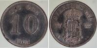 Schweden 10 Öre 10 Öre 1907 Schweden vz/Stgl -