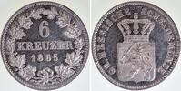 Deutschland 6 Kreuzer 6 Kreuzer 1865 Hessen gr. hessische Scheidemünze vz-stg, TOP -