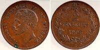 Italien 2 Centesimi 2 Centesimi S. 1908 R Italien schöne Kupferpatina Vittorio Emanuele -