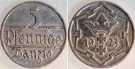 Deutschland 5 Pfennig 5 Pfennig Danzig 1923 SS/VZ -