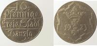 Deutschland 10 Pfennig 10 Pfennige Freie Stadt Danzig Gdansk 1923 ss/vz -