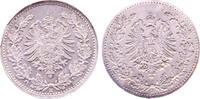 Deutschland 50 Pfennig Probe 50 Pfennig Münzzeichen E Ag 900 nur Wappenseite RRR -