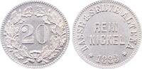 Schweiz 20 Rappen 20 Rappen Probe, 1883 einseitig von Basse & Selve, Altena -