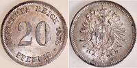 Deutschland 20 Pfennig 20 Pfennig 1875 D f.prfr/f.stgl J 005 -