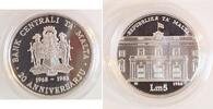 Malta 5 Liri 5 Liri 1988 20 Jahre Republik Malta, Proof in Kapsel -