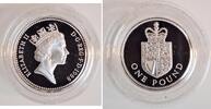 Großbritannien 1 Pound 1 Pfund 1988, Elizabeth Polierte Platte 9,6 g Proof Elisabeth II -