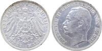Deutschland 3 Mark 3 Mark Baden 1912 G vz+ leicht gereinigt Friedrich II -