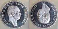 Deutschland 3 Mark Probe 3 Mark Friedrich August 2 x Kopfseite, ohne Jahr Friedrich August -