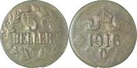 Deutschland 5 Heller Fehlprägung 5 Heller 1916 T DOA nur O in DOA geprägt -