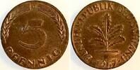 Deutschland 5 Pfennig Fehlprägung 5 Pfennig 1967 D auf 1 Pfennig-Rohling geprägt -