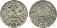 Deutschland 1/2 Mark Fehlprägung 1/2 Mark 1916 G zugelaufener 6 -