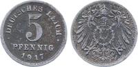 Deutschland 5 Pfennig Fehlprägung 5 Pfennig 1917 J 5 deutlich doppelt J 297 -