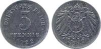 Deutschland 5 Pfennig Fehlprägung 5 Pfennig 1922 E dezentriert, 4 x Stempelriss -