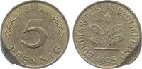Deutschland 5 Pfennig Fehlprägung 5 Pfennig 1995 D gequetscht! J 382 -