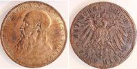 Deutschland 5 Mark Fälschung Messing 5 Mark Sachsen-Meiningen 1908 D J 153B Georg II -