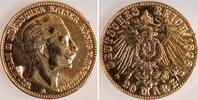 Deutschland 20 Mark Fälschung 20 M Preussen 1898 A Messing vergoldet -