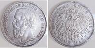 Deutschland 5 Mark 5 Mark 1901 G Baden ss/vz J 029 minimale Randfehler Friedrich -