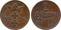 Deutschland 2 Pfennig 2 Pfennig Danzig 1926 vz+ -