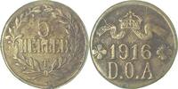 Deutschland 5 Heller 5 Heller Deutsch Ostafrika 1916T J JN723 Stempelriss -