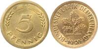 Deutschland 5 Pfennig Fehlprägung 5 Pfennig 1950 F ohne Ring geprägt! -