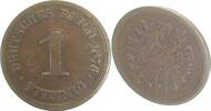 Deutschland 1 Pfennig Probe 1 Pfennig 1876 G J 001 deutlich feine Riff. -