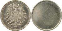 Deutschland 10 Pfennig einseitige Nickelprobe 10 Pfennig Kaiserreich J 4 Münzzeichen F -