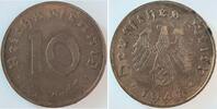 Deutschland 10 Pfennig Probe 10 Pfennig 1941A Eisen-Messing plattiert Archiv Franquinet -