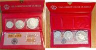 Jordanien Satz KMS Jordanien, 1/2, 2/3 1 Dinar 1968/69 Hussein Proof -