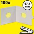 HARTBERGER Münzrähmchen 17,5 mm, zum Heften, 100er-Packung