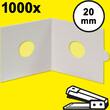 HARTBERGER-Münzrähmchen 20 mm, zum Heften, 1000er-Packung
