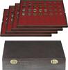  Echtholzkassette CARUS mit 4 Tableaus für 24 Euro-Kursmünzensätze  82.79 £  +  56.79 £ shipping