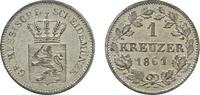 HESSEN Kreuzer 1861. Ludwig III., 1848-1877. Stempelglanz. 21.67 £  +  8.67 £ shipping
